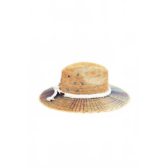 NEW CORAZON PLAYERO women´s evil eye hat in blue